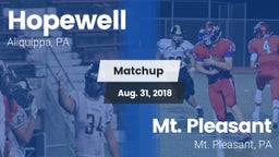 Matchup: Hopewell vs. Mt. Pleasant  2018