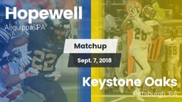 Matchup: Hopewell vs. Keystone Oaks  2018