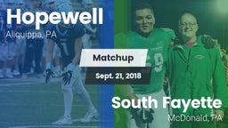 Matchup: Hopewell vs. South Fayette  2018