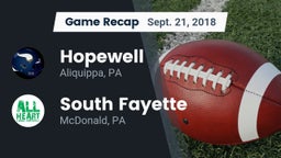 Recap: Hopewell  vs. South Fayette  2018