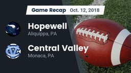 Recap: Hopewell  vs. Central Valley  2018
