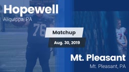 Matchup: Hopewell vs. Mt. Pleasant  2019