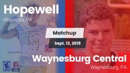 Matchup: Hopewell vs. Waynesburg Central  2019