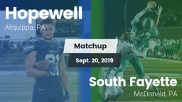 Matchup: Hopewell vs. South Fayette  2019