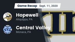 Recap: Hopewell  vs. Central Valley  2020