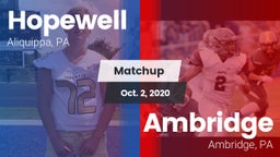 Matchup: Hopewell vs. Ambridge  2020
