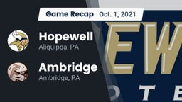 Recap: Hopewell  vs. Ambridge  2021