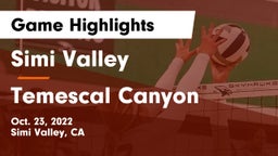 Simi Valley  vs Temescal Canyon  Game Highlights - Oct. 23, 2022