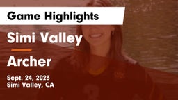 Simi Valley  vs Archer Game Highlights - Sept. 24, 2023
