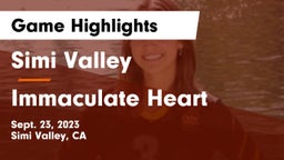 Simi Valley  vs Immaculate Heart  Game Highlights - Sept. 23, 2023