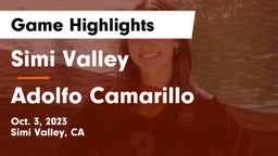 Simi Valley  vs Adolfo Camarillo  Game Highlights - Oct. 3, 2023