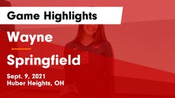 Wayne  vs Springfield  Game Highlights - Sept. 9, 2021