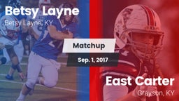 Matchup: Betsy Layne vs. East Carter  2017