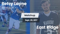 Matchup: Betsy Layne vs. East Ridge  2017