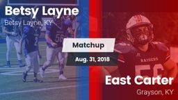 Matchup: Betsy Layne vs. East Carter  2018