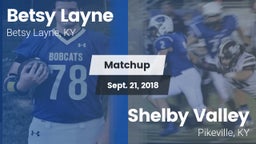 Matchup: Betsy Layne vs. Shelby Valley  2018