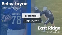 Matchup: Betsy Layne vs. East Ridge  2018