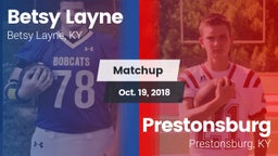 Matchup: Betsy Layne vs. Prestonsburg  2018