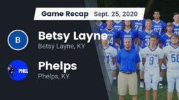 Recap: Betsy Layne  vs. Phelps  2020