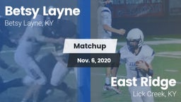 Matchup: Betsy Layne vs. East Ridge  2020