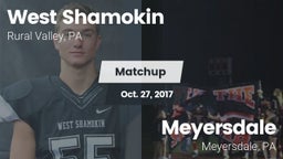 Matchup: West Shamokin vs. Meyersdale  2017