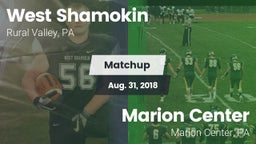 Matchup: West Shamokin vs. Marion Center  2018
