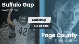 Matchup: Buffalo Gap vs. Page County  2016
