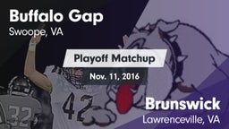 Matchup: Buffalo Gap vs. Brunswick  2016