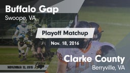 Matchup: Buffalo Gap vs. Clarke County  2016