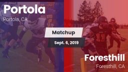 Matchup: Portola vs. Foresthill  2019