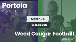 Matchup: Portola vs. Weed Cougar Football 2019