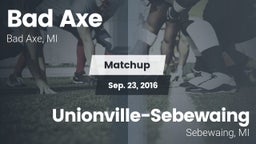 Matchup: Bad Axe vs. Unionville-Sebewaing  2016