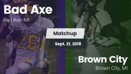 Matchup: Bad Axe vs. Brown City  2018