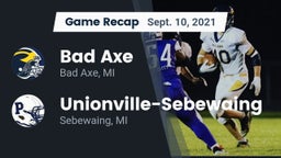 Recap: Bad Axe  vs. Unionville-Sebewaing  2021