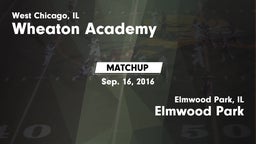 Matchup: Wheaton Academy vs. Elmwood Park  2016