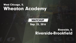 Matchup: Wheaton Academy vs. Riverside-Brookfield  2016
