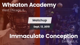 Matchup: Wheaton Academy vs. Immaculate Conception  2019