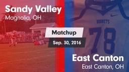 Matchup: Sandy Valley vs. East Canton  2016