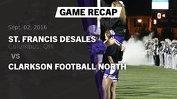 Recap: St. Francis DeSales  vs. Clarkson Football North 2016
