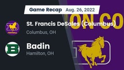 Recap: St. Francis DeSales  (Columbus) vs. Badin  2022