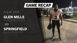 Recap: Glen Mills  vs. Springfield  2016