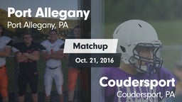 Matchup: Port Allegany vs. Coudersport  2016
