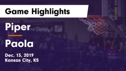 Piper  vs Paola  Game Highlights - Dec. 13, 2019