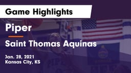 Piper  vs Saint Thomas Aquinas  Game Highlights - Jan. 28, 2021