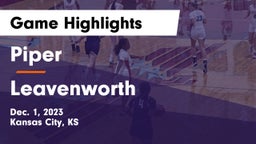 Piper  vs Leavenworth  Game Highlights - Dec. 1, 2023