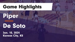 Piper  vs De Soto  Game Highlights - Jan. 10, 2024