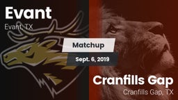 Matchup: Evant vs. Cranfills Gap  2019