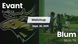 Matchup: Evant vs. Blum  2019