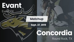 Matchup: Evant vs. Concordia  2019