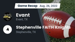 Recap: Evant  vs. Stephenville FAITH Knights 2022